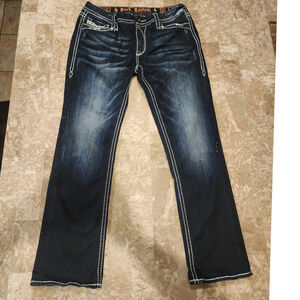 Womens Rock Revival Essie Easy Straight Jeans 32x31